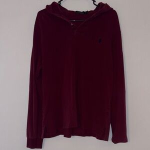 Burgundy Long Sleeve Hoodie